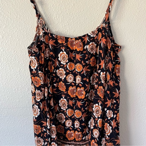 Umgee Floral Mini Dress - Black and Orange - Picture 6 of 7